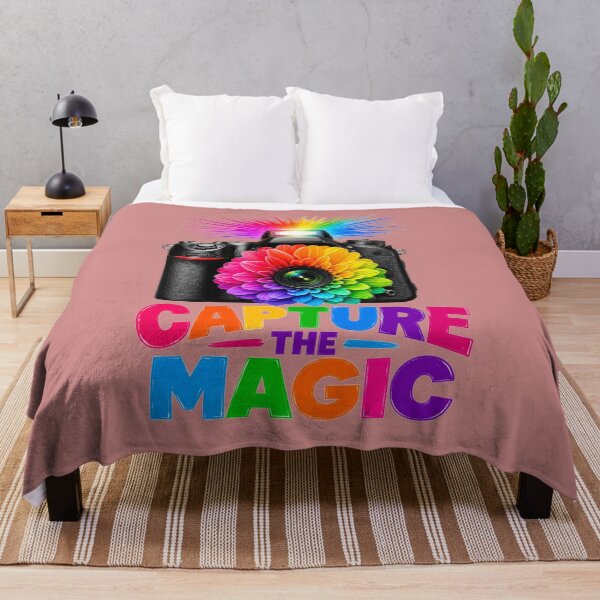 Item preview, Capture the Magic Colorful Photographer Camera Rainbow Floral Graphic T-Shirt designed and sold by puzzell.