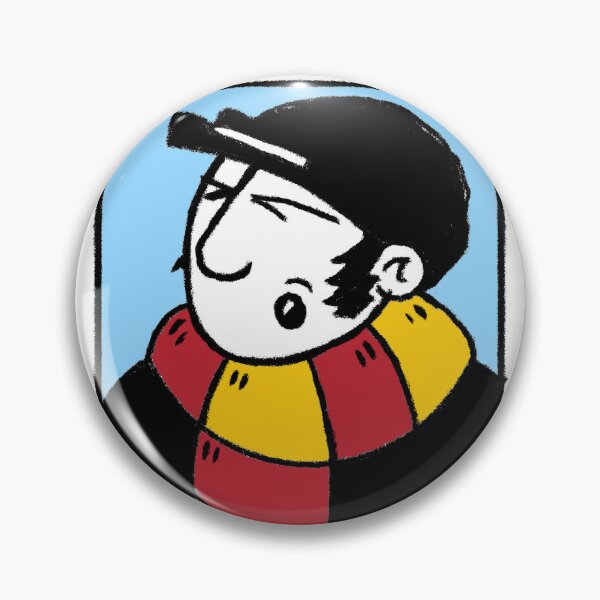Item preview,  Classic Football Fan Illustration | Retro Terrace Supporter | Red & Yellow Scarf - Pop Art designed and sold by GWARTGB.