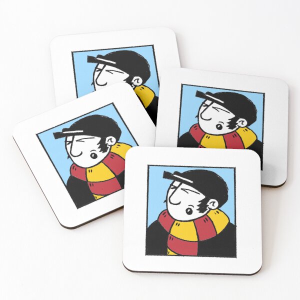 Item preview,  Classic Football Fan Illustration | Retro Terrace Supporter | Red & Yellow Scarf - Pop Art designed and sold by GWARTGB.