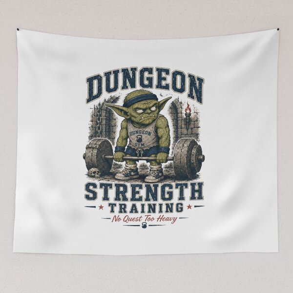 Item preview, Dungeon Strength Training Retro Fantasy Gym Humor designed and sold by FindYouByZ.
