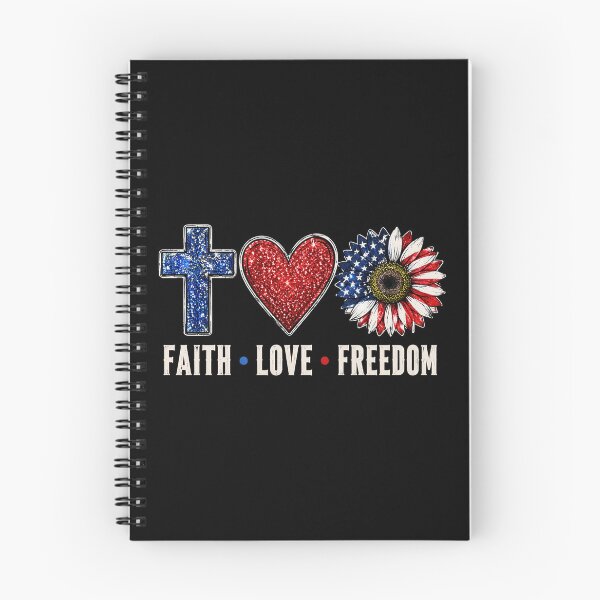 Item preview, Faith Love Freedom Sunflower Jesus American Flag 4th of July designed and sold by OlakunleOloroz.