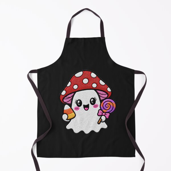 Item preview, Cute Candy Ghost Kawaii Embroidery Patch Design Mushroom Boo designed and sold by ColorSplash123.