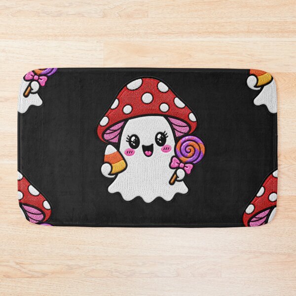 Item preview, Cute Candy Ghost Kawaii Embroidery Patch Design Mushroom Boo designed and sold by ColorSplash123.