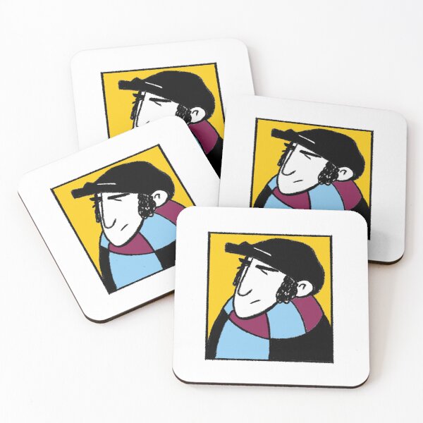 Item preview, Classic Football Fan Illustration | Retro Terrace Supporter | Claret & Blue Scarf - Pop Art designed and sold by GWARTGB.