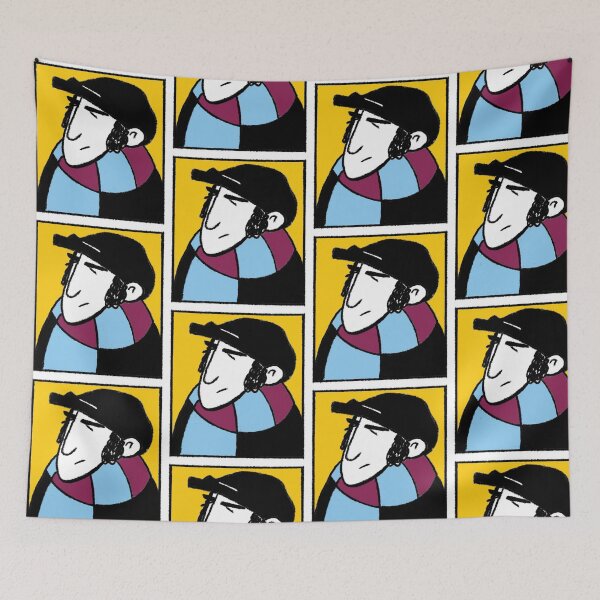 Item preview, Classic Football Fan Illustration | Retro Terrace Supporter | Claret & Blue Scarf - Pop Art designed and sold by GWARTGB.