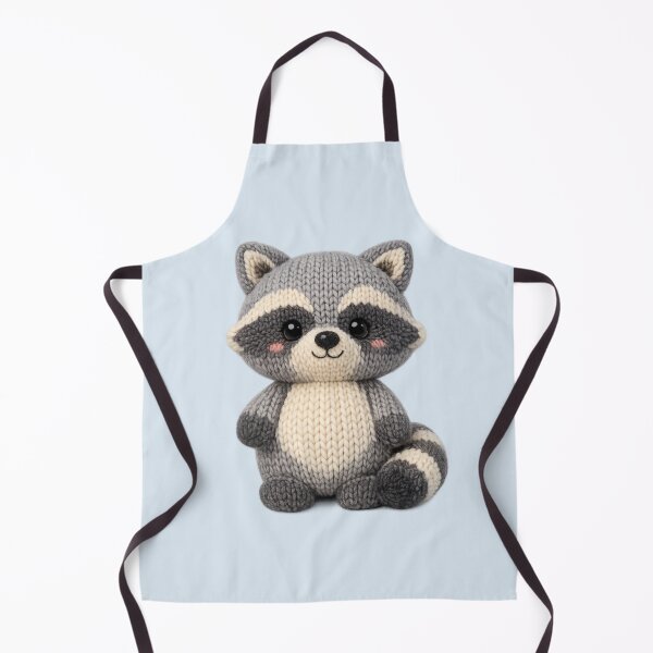 Item preview, Cute Knitted Raccoon Plush | Kawaii Handmade Crochet Cottagecore designed and sold by Moons Studio.