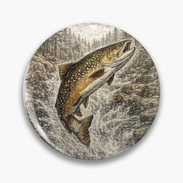 Item preview, Crystal Stream Warrior (Brook Trout) designed and sold by KrungiT Design .