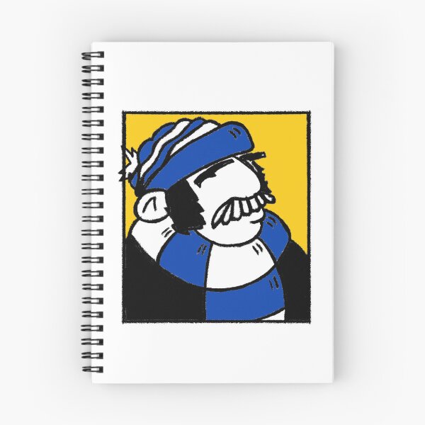 Item preview, Classic Football Fan Illustration | Retro Terrace Supporter | Blue & White Scarf - Pop Art designed and sold by GWARTGB.