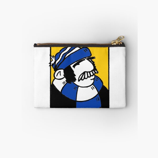Item preview, Classic Football Fan Illustration | Retro Terrace Supporter | Blue & White Scarf - Pop Art designed and sold by GWARTGB.