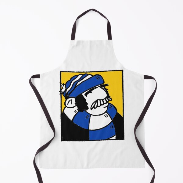 Item preview, Classic Football Fan Illustration | Retro Terrace Supporter | Blue & White Scarf - Pop Art designed and sold by GWARTGB.
