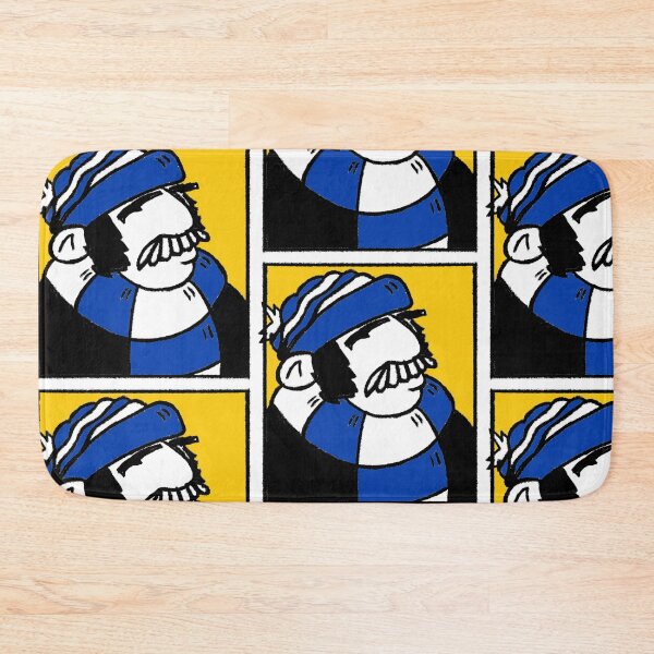 Item preview, Classic Football Fan Illustration | Retro Terrace Supporter | Blue & White Scarf - Pop Art designed and sold by GWARTGB.