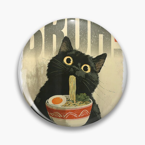Item preview, Bruh! Cat Ramen Aesthetic Japanese Ukiyo-e Artwork Anime Cat T-Shirt designed and sold by Voila-creative.