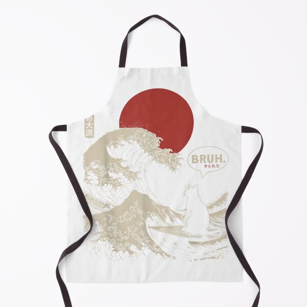 Item preview, Bruh. The Great Wave Kanagawa Funny Japanese Surfing Cat T-Shirt designed and sold by ‘Nothing Scares Me’ Store.