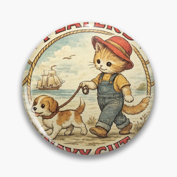 Item preview, Vintage Cute Kitten Walking Puppy designed and sold by Saeed  Ahmad.