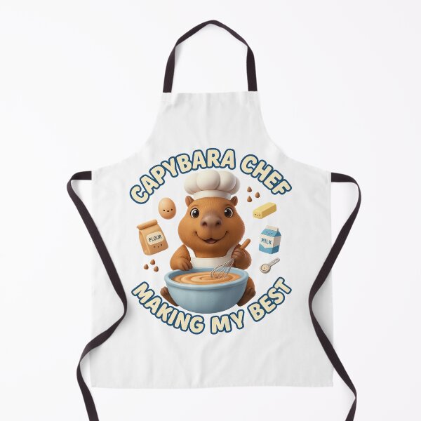 Item preview, Capybara Chef Cute Baking Shirt – Making My Best Funny Animal Cooking Design designed and sold by MartBook.