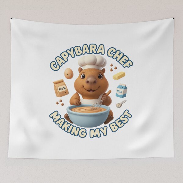 Item preview, Capybara Chef Cute Baking Shirt – Making My Best Funny Animal Cooking Design designed and sold by MartBook.