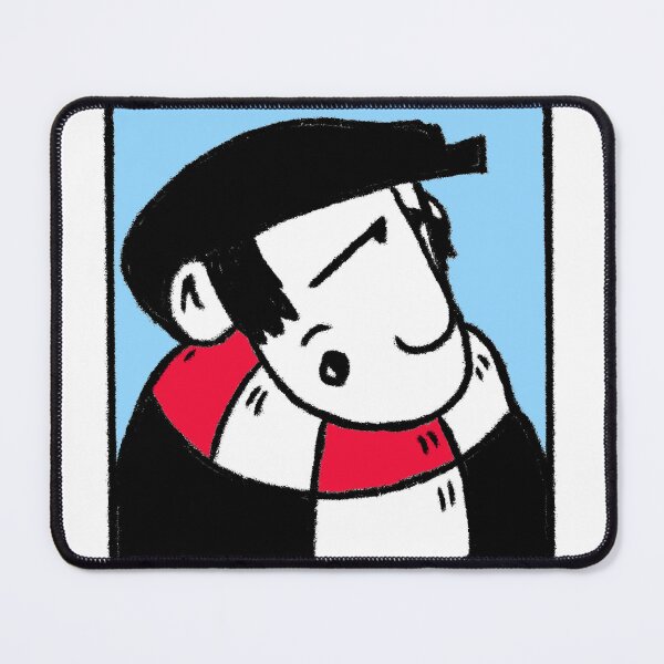 Item preview, Classic Football Fan Illustration | Retro Terrace Supporter | Red & White Scarf - Pop Art designed and sold by GWARTGB.