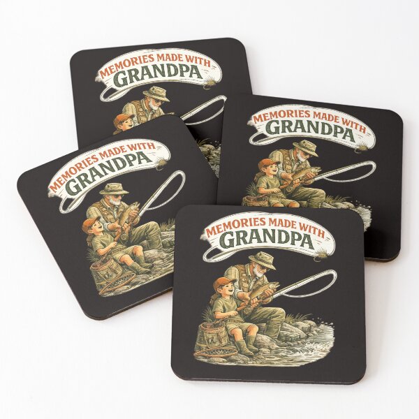 Item preview, Memories Made with Grandpa – Fly Fishing Grandfather & Grandson Design designed and sold by Tadeusz1.