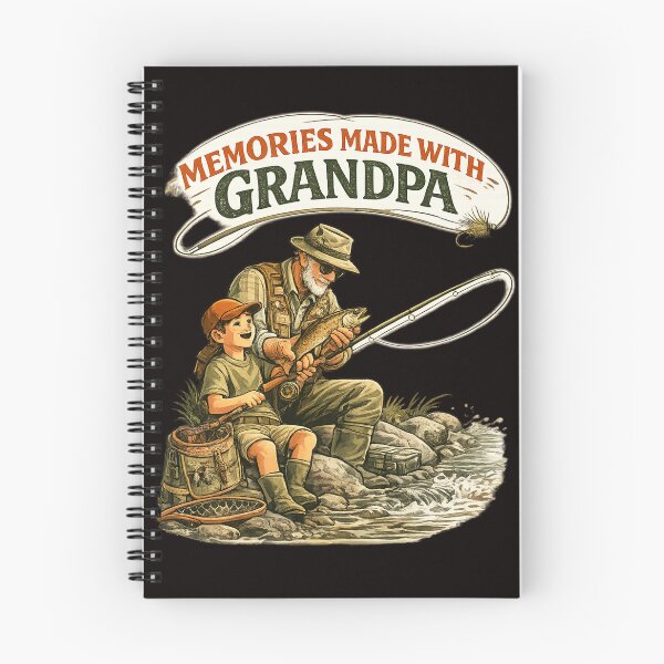 Item preview, Memories Made with Grandpa – Fly Fishing Grandfather & Grandson Design designed and sold by Tadeusz1.