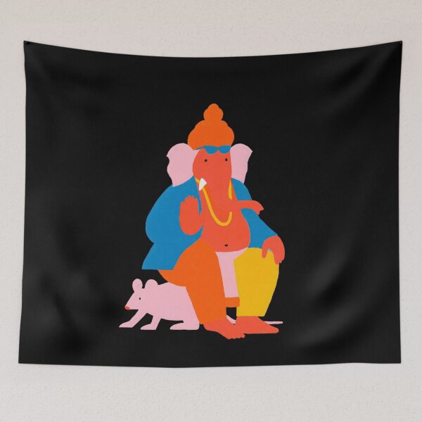 Item preview, Ganesha Hugging Owl 3D Plush Cute Vintage Pop Art designed and sold by PANNARUK THAILAND.