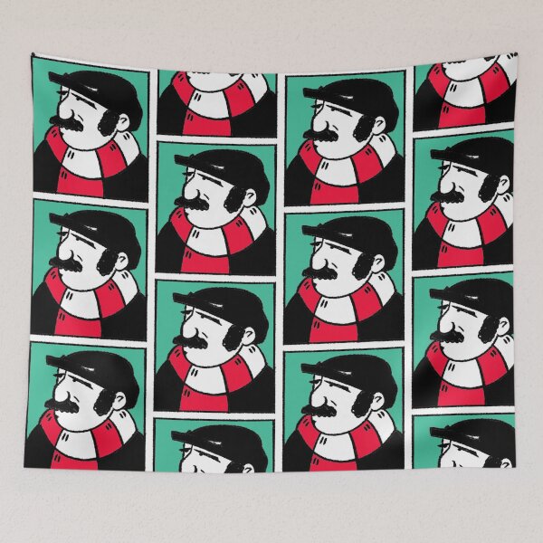 Item preview, Classic Football Fan Illustration |Terrace Supporter | Red & White Scarf - Pop Art designed and sold by GWARTGB.