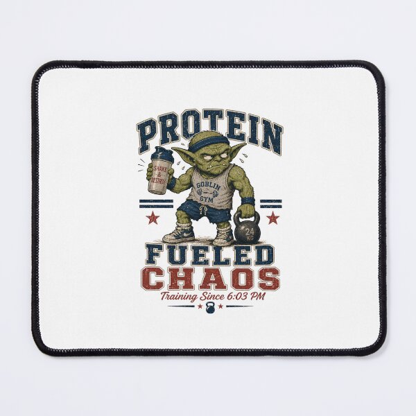 Item preview, Protein Fueled Chaos Retro Gym Humor designed and sold by FindYouByZ.