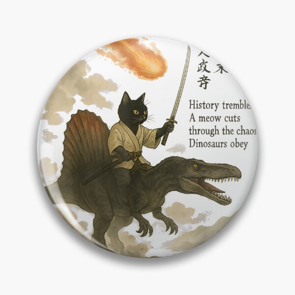 Item preview, Calligraphy Japanese Text Cat Dinosaur Haiku T-Shirt designed and sold by Othinus.