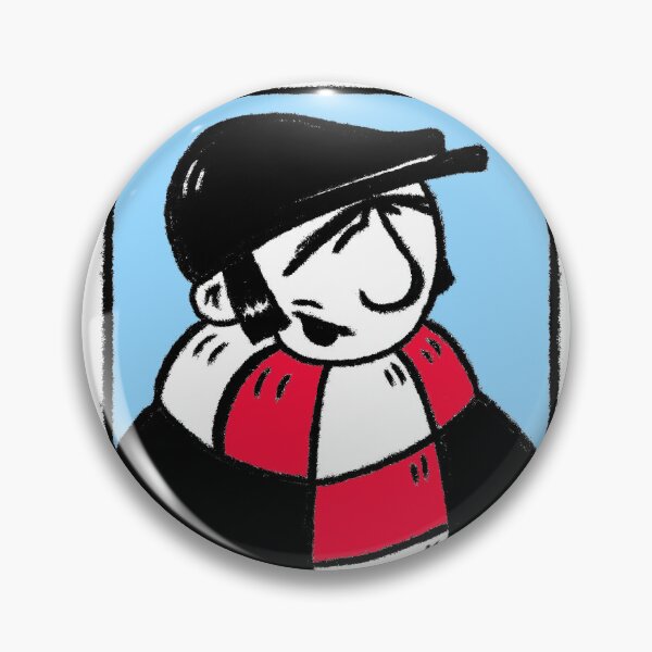 Item preview, Classic Football Fan Illustration | Footy Terrace Supporter | Red & White Scarf - Pop Art designed and sold by GWARTGB.