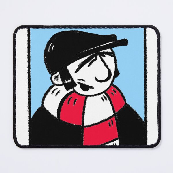 Item preview, Classic Football Fan Illustration | Footy Terrace Supporter | Red & White Scarf - Pop Art designed and sold by GWARTGB.