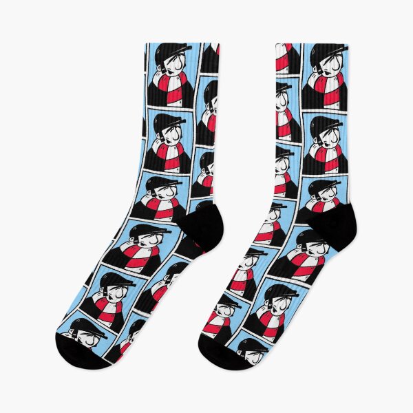 Item preview, Classic Football Fan Illustration | Footy Terrace Supporter | Red & White Scarf - Pop Art designed and sold by GWARTGB.