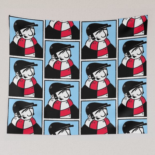 Item preview, Classic Football Fan Illustration | Footy Terrace Supporter | Red & White Scarf - Pop Art designed and sold by GWARTGB.