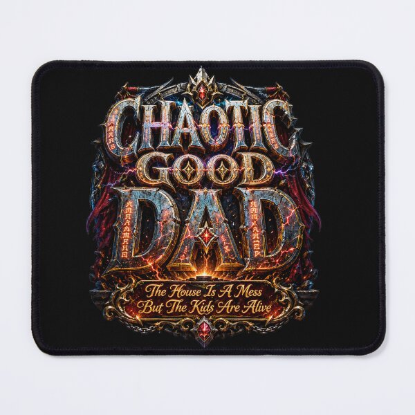 Item preview, Chaotic Good Dad The House Is A Mess But The Kids Are Alive Epic Fantasy Logo Gift designed and sold by Nightarel.