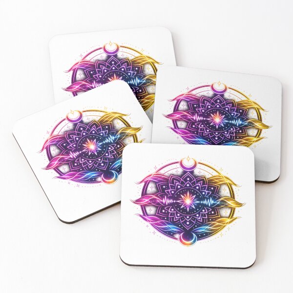 Item preview, Neon Mandala Art – Glowing Celestial Lotus & Energy Wave Design designed and sold by EdgeSphere.