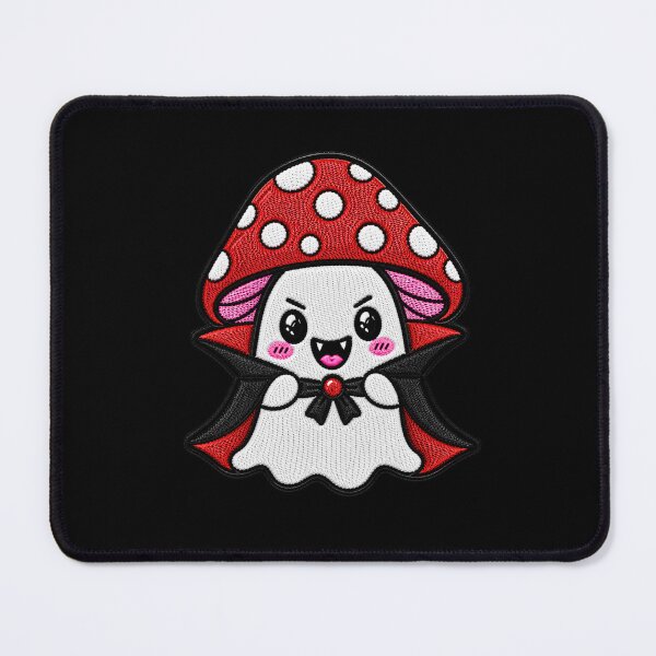 Item preview, Cute Vampire Ghost Kawaii Embroidery Patch Design Mushroom Boo designed and sold by ColorSplash123.