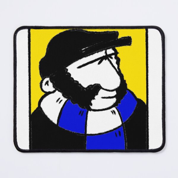 Item preview, Classic Football Fan Illustration | Stadium Terrace Supporter | Blue & White Scarf - Pop Art designed and sold by GWARTGB.