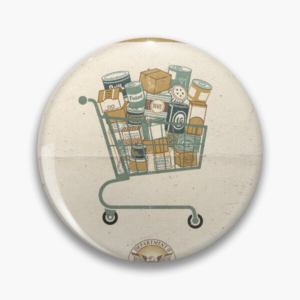 Item preview, Institute of the Full Shopping Cart Retro Poster designed and sold by PictorialWhimsy.