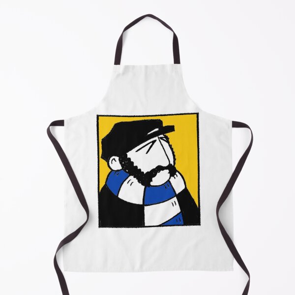 Item preview, Classic Football Fan Illustration | Footy Terrace Supporter | Blue & White Scarf - Pop Art designed and sold by GWARTGB.