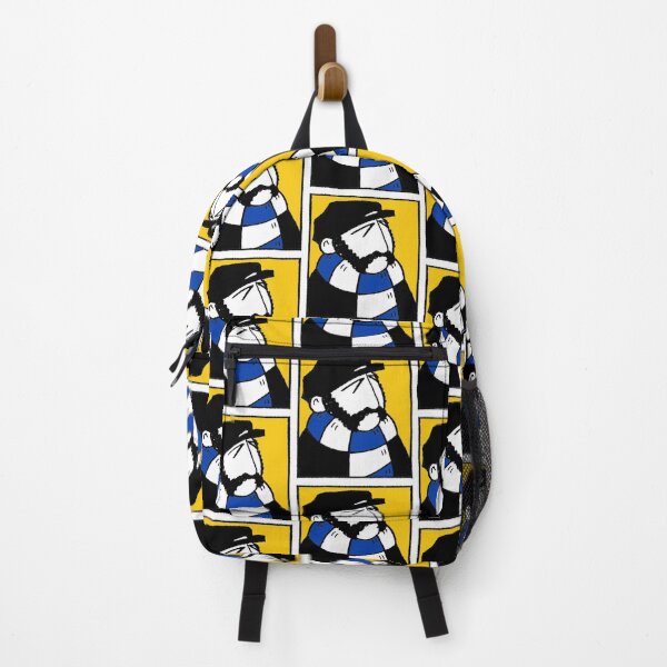 Item preview, Classic Football Fan Illustration | Footy Terrace Supporter | Blue & White Scarf - Pop Art designed and sold by GWARTGB.