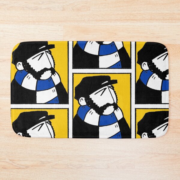 Item preview, Classic Football Fan Illustration | Footy Terrace Supporter | Blue & White Scarf - Pop Art designed and sold by GWARTGB.