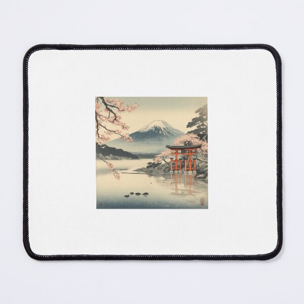 Item preview, Mount Fuji Shrine Reflection – Sakura Japanese Art designed and sold by J-Abiko.