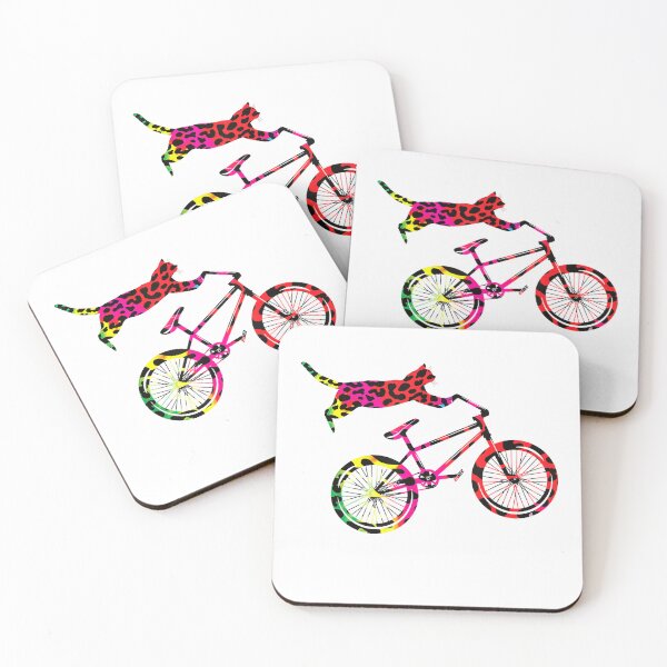 Item preview, Cat Bicycle Leopard Women Biking Cyclist T-Shirt designed and sold by KTY-NUSS.