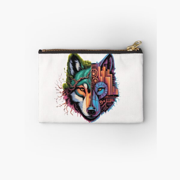 Item preview, Emblem of the Cybernetic Nature Wolf — Wild Soul Urban Jungle Design designed and sold by FusiTink.