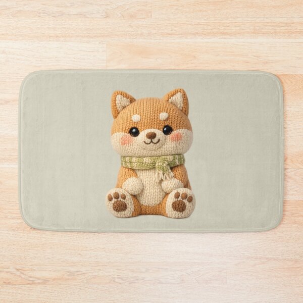 Item preview, Cute Knitted Shiba Inu Plush | Kawaii Handmade Crochet Cottagecore designed and sold by Moons Studio.