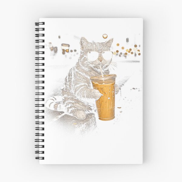 Item preview, Cat Drinking Iced Coffee Funny Animal Meme for Men Women T-Shirt designed and sold by Voila-creative.