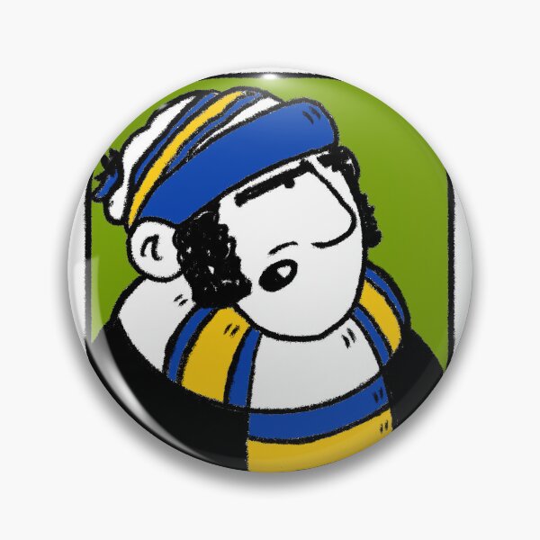 Item preview, Classic Football Fan Illustration | Retro Terrace Supporter | Blue, Yellow & White Scarf - Pop Art designed and sold by GWARTGB.