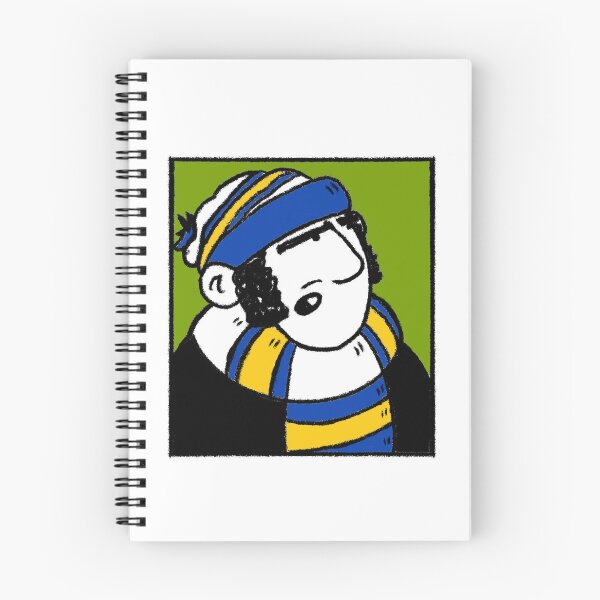 Item preview, Classic Football Fan Illustration | Retro Terrace Supporter | Blue, Yellow & White Scarf - Pop Art designed and sold by GWARTGB.