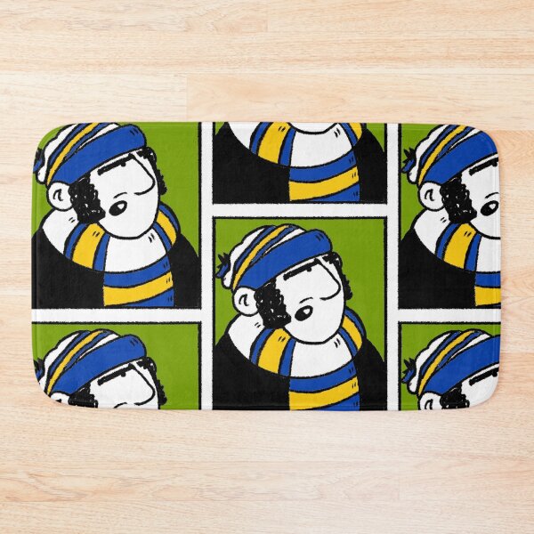 Item preview, Classic Football Fan Illustration | Retro Terrace Supporter | Blue, Yellow & White Scarf - Pop Art designed and sold by GWARTGB.