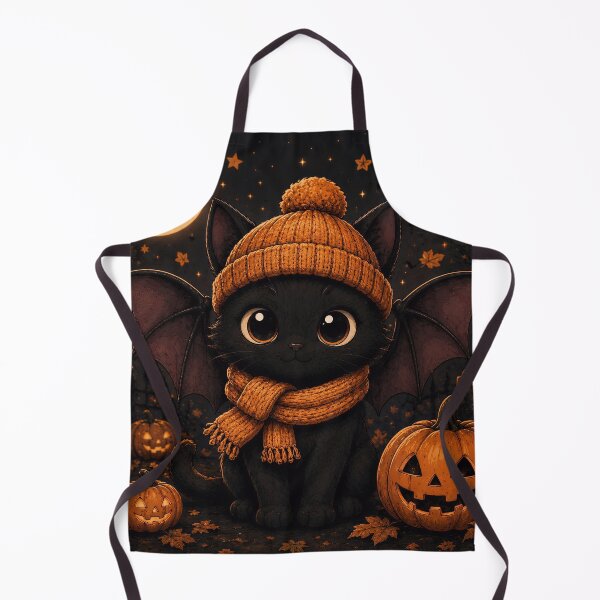 Item preview, Cute Black Bat Cat Halloween Pumpkin Kawaii designed and sold by Soluna Studio.