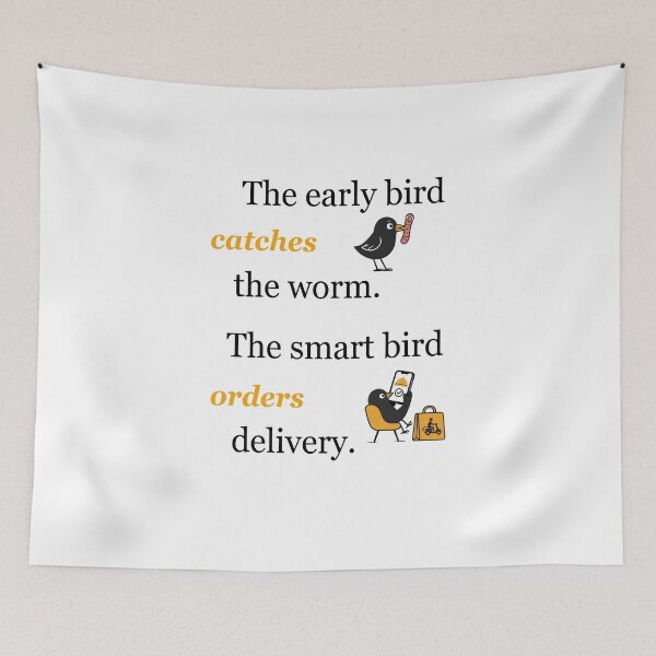 Item preview, The Smart Bird Orders Delivery Funny Quote designed and sold by Symphatee.