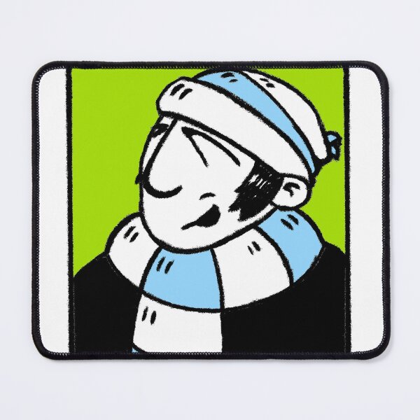 Item preview, Classic Football Fan Illustration | Retro Terrace Supporter | Sky Blue & White Scarf - Pop Art designed and sold by GWARTGB.